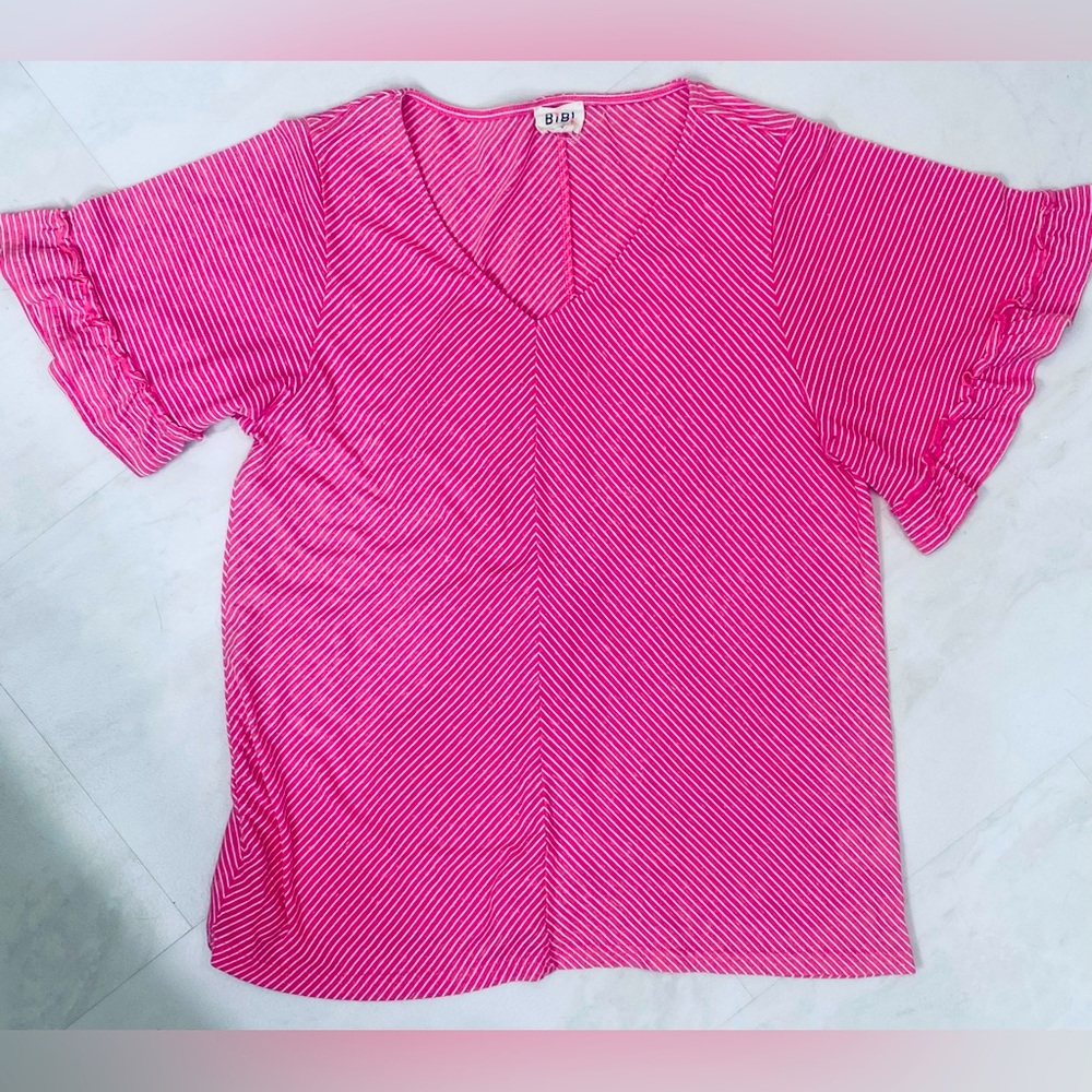 BiBi short ruffle sleeve shirt